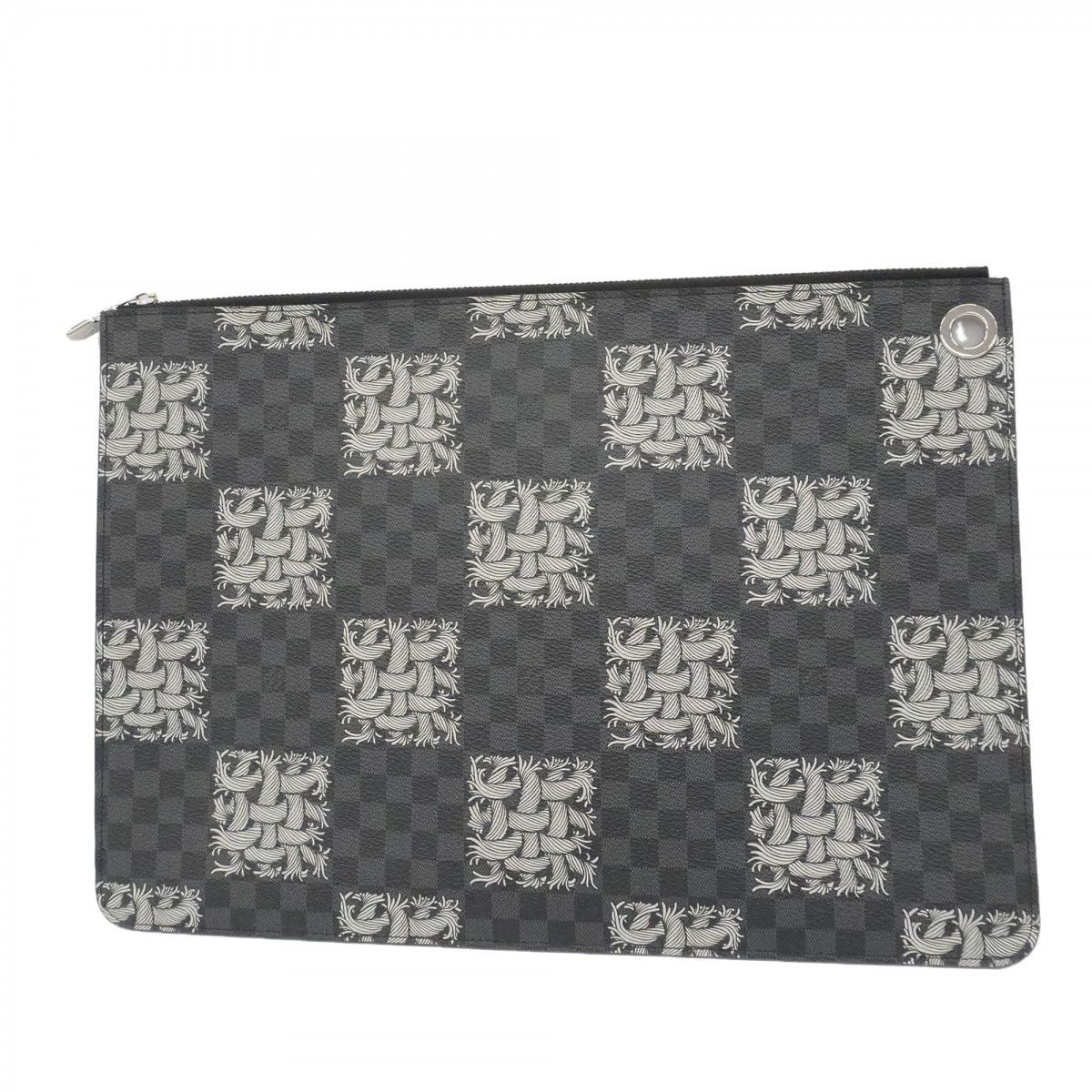 Louis Vuitton Clutch Damier Graphite Christopher Nemes Collaboration Pochette