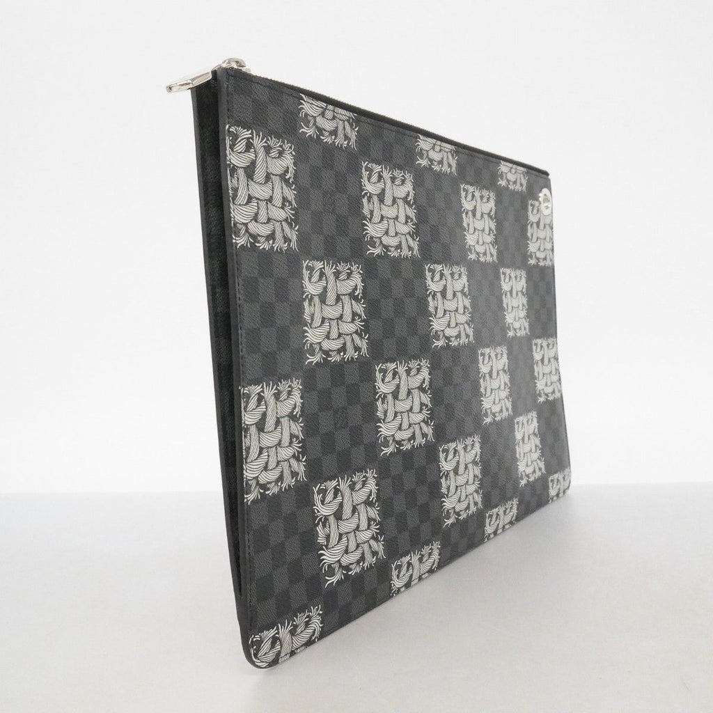 Louis Vuitton Clutch Damier Graphite Christopher Nemes Collaboration Pochette — view 2