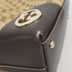 Gucci Shoulder Bag GG Canvas Brown Champagne Gold — view 6