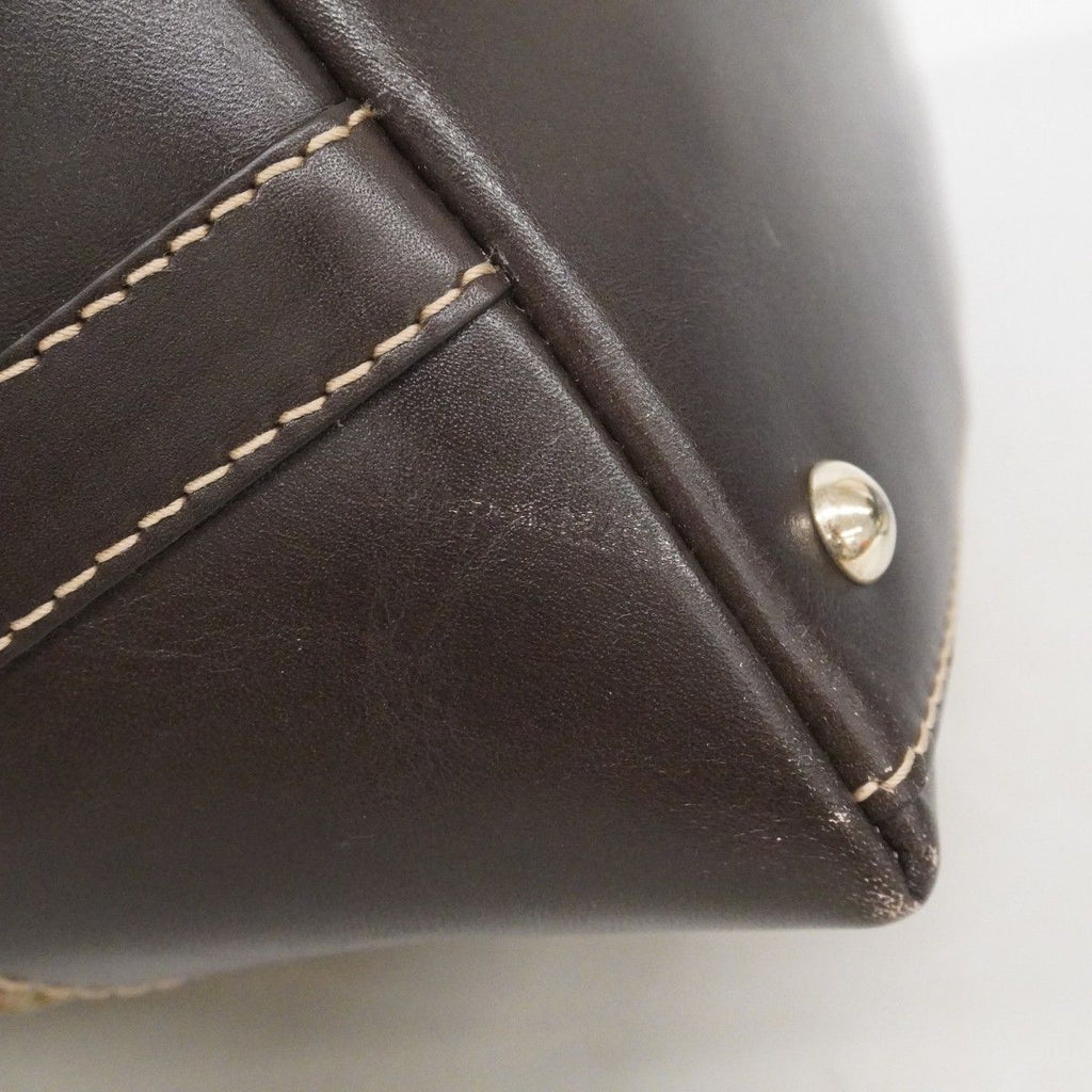 Gucci Shoulder Bag GG Canvas Brown Champagne Gold — view 8