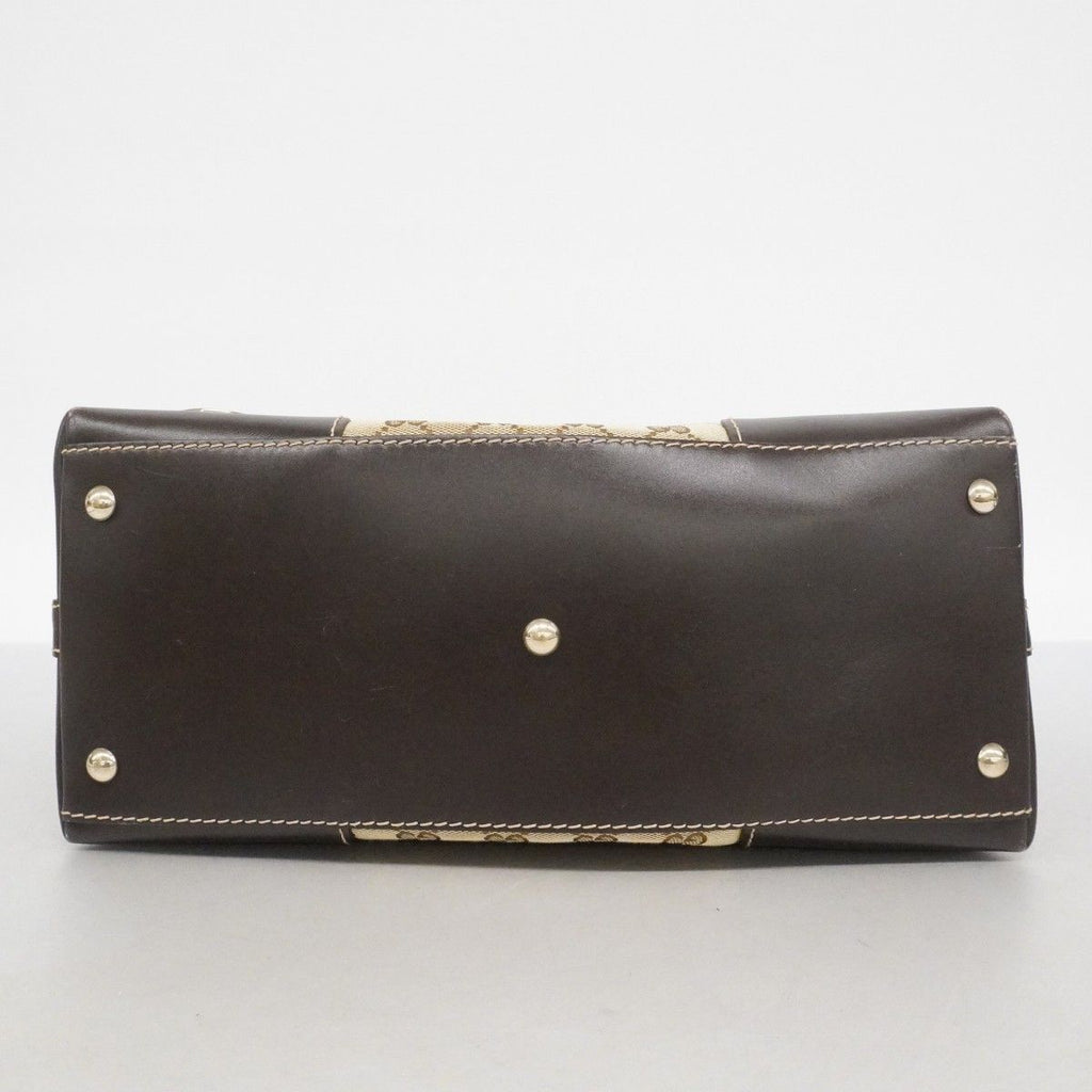 Gucci Shoulder Bag GG Canvas Brown Champagne Gold — view 3
