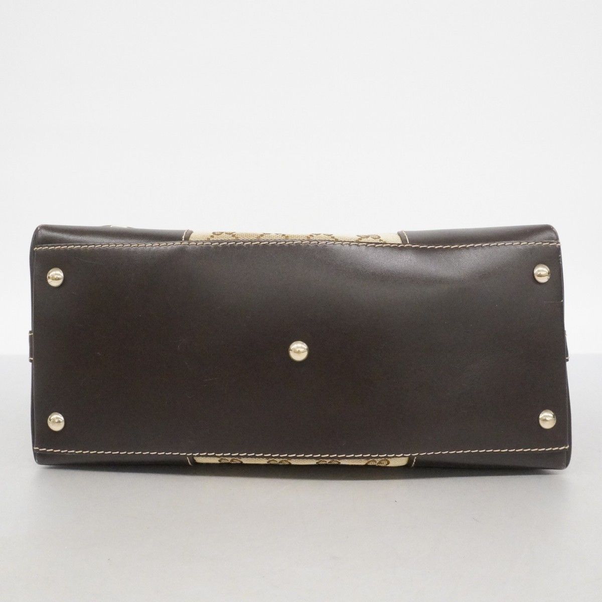 Gucci Shoulder Bag GG Canvas Brown Champagne Gold — view 3