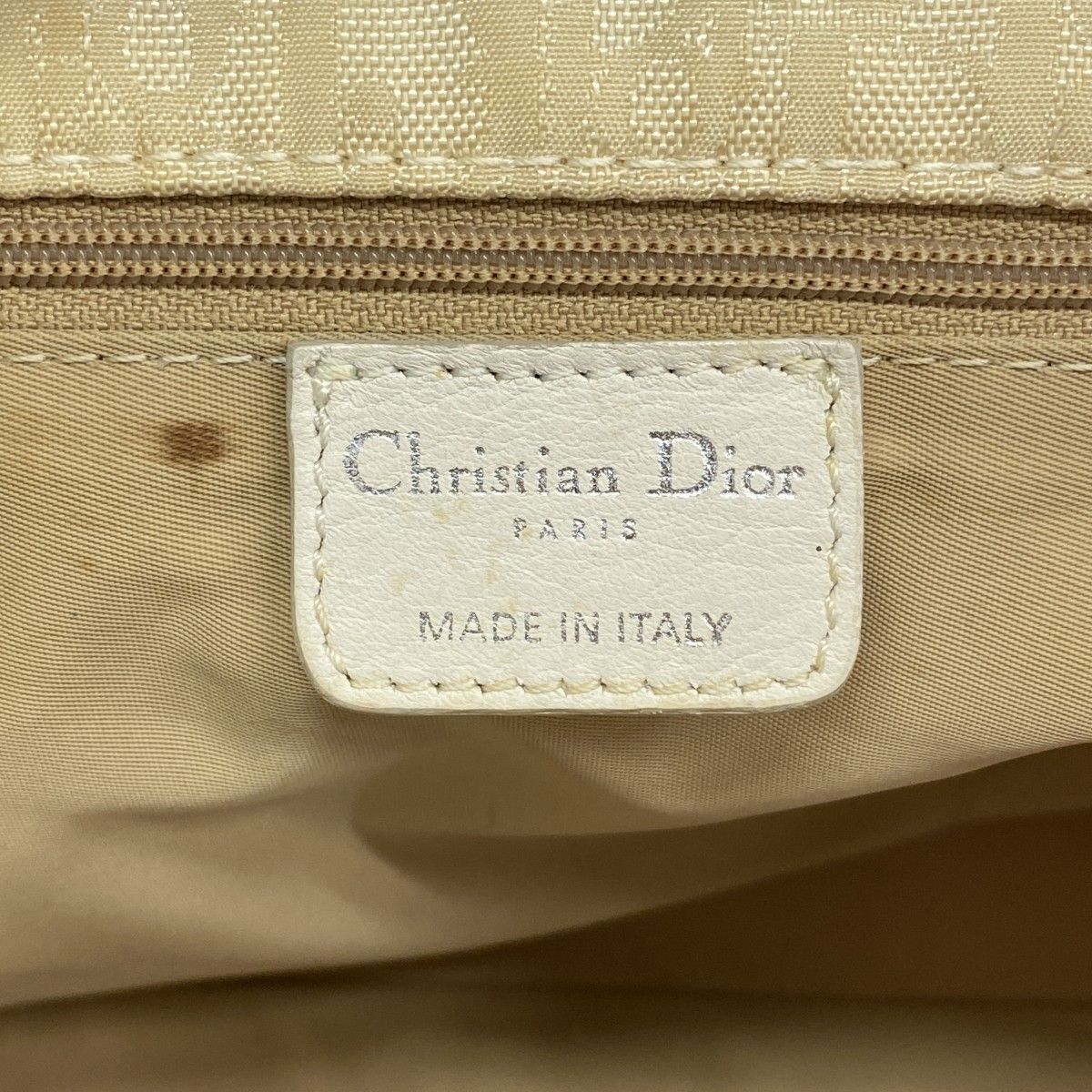 Dior Handbag Trotter Canvas Beige Silver — view 5