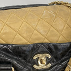 Chanel Tote Calfskin Black Beige Gold 2-Way — view 6