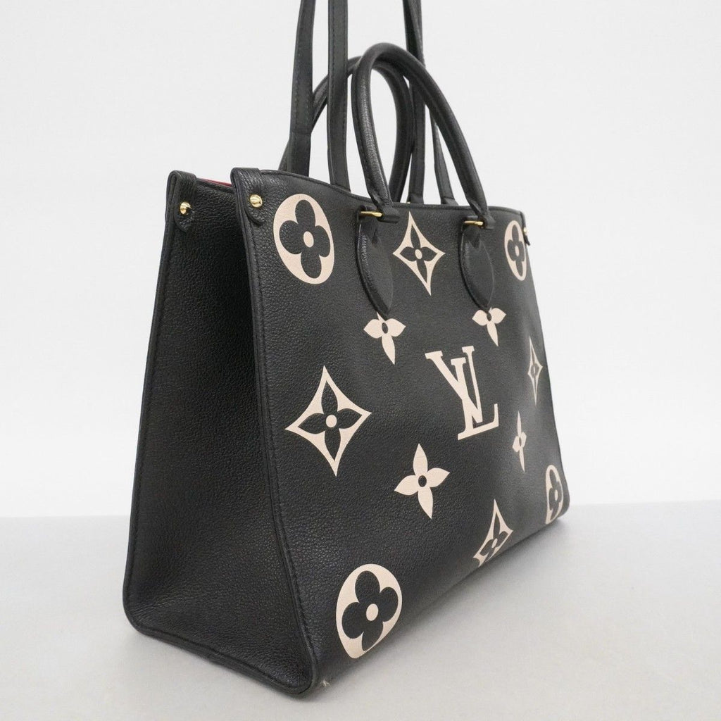 Louis Vuitton Tote Monogram Empreinte Bicolor On The Go MM Black Beige 2-Way — view 2