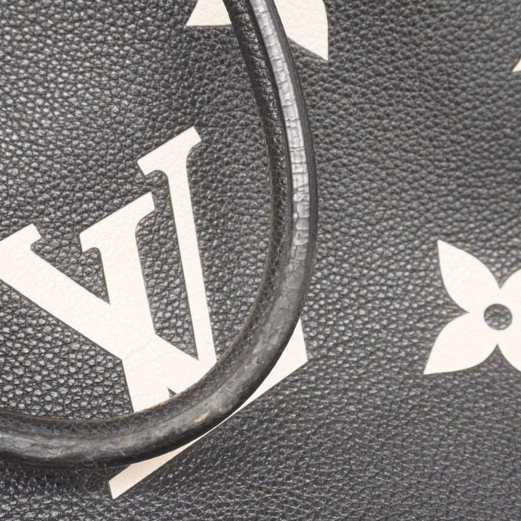 Louis Vuitton Tote Monogram Empreinte Bicolor On The Go MM Black Beige 2-Way — view 7