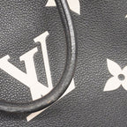 Louis Vuitton Tote Monogram Empreinte Bicolor On The Go MM Black Beige 2-Way — view 7