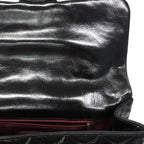 Chanel Handbag Quilted Leather Black Gold 2-Way — view 8