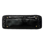 Chanel Handbag Quilted Leather Black Gold 2-Way — view 3