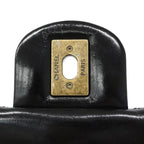 Chanel Handbag Quilted Leather Black Gold 2-Way — view 9