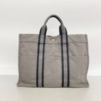 Hermes Tote Fourre Tout MM Canvas Gray Silver — view 9