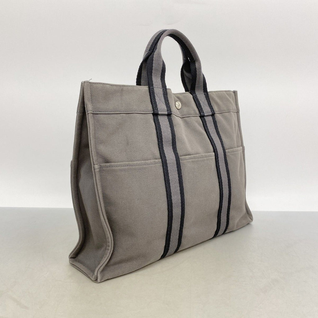 Hermes Tote Fourre Tout MM Canvas Gray Silver — view 2