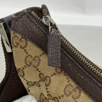 Gucci Shoulder Bag GG Canvas Brown Silver — view 8