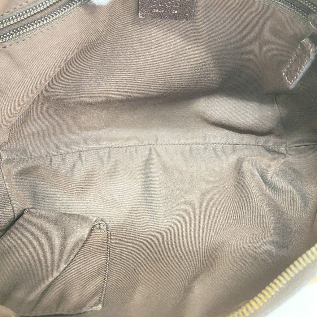 Gucci Shoulder Bag GG Canvas Brown Silver — view 4