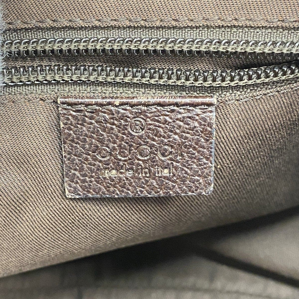 Gucci Shoulder Bag GG Canvas Brown Silver — view 5