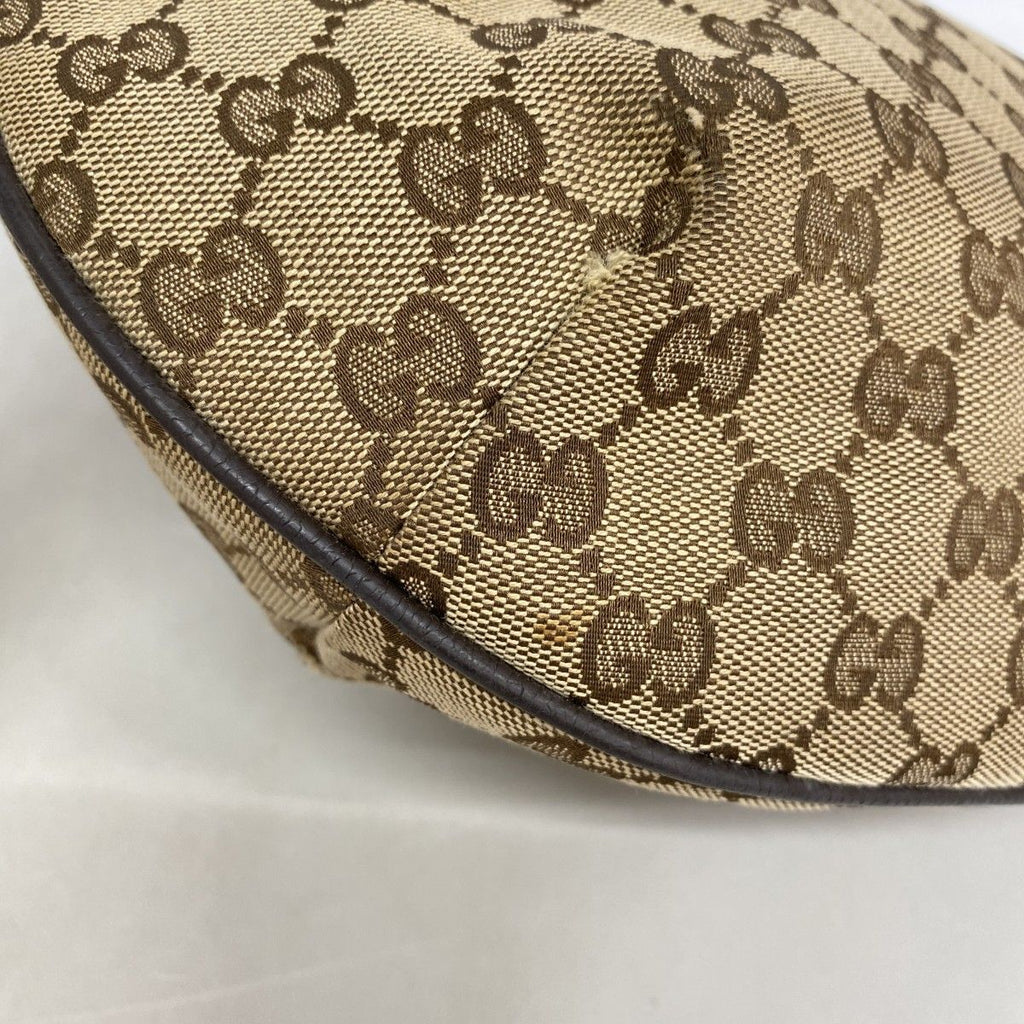 Gucci Shoulder Bag GG Canvas Brown Silver — view 6