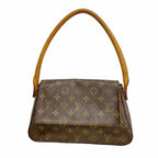 Louis Vuitton Shoulder Bag Monogram Mini Looping Brown