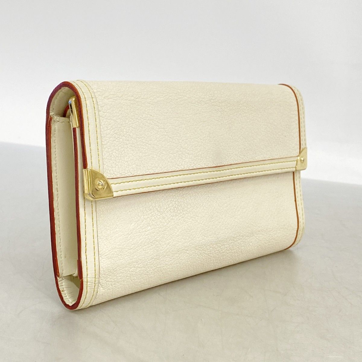 Louis Vuitton Trifold Wallet Suhali Porte Tresor International Blanc — view 2