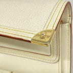 Louis Vuitton Trifold Wallet Suhali Porte Tresor International Blanc — view 7