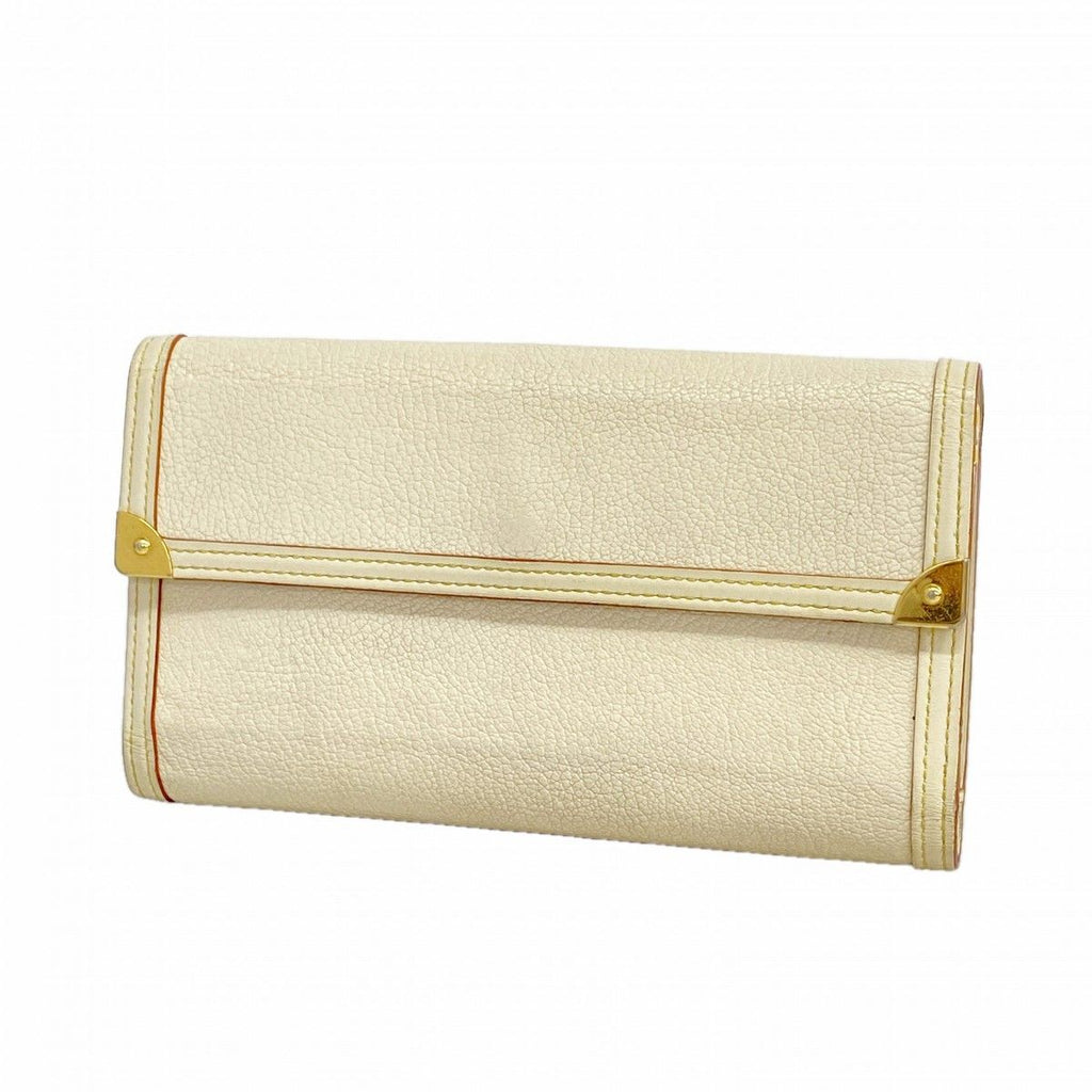 Louis Vuitton Trifold Wallet Suhali Porte Tresor International Blanc
