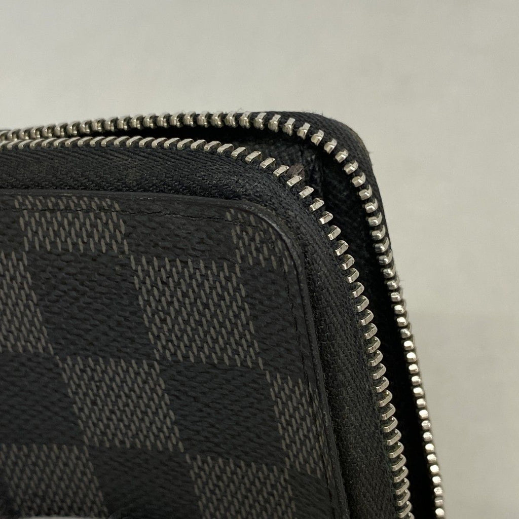 Louis Vuitton Coin Case Damier Graphite Zippy Purse Black — view 6