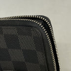 Louis Vuitton Coin Case Damier Graphite Zippy Purse Black — view 6