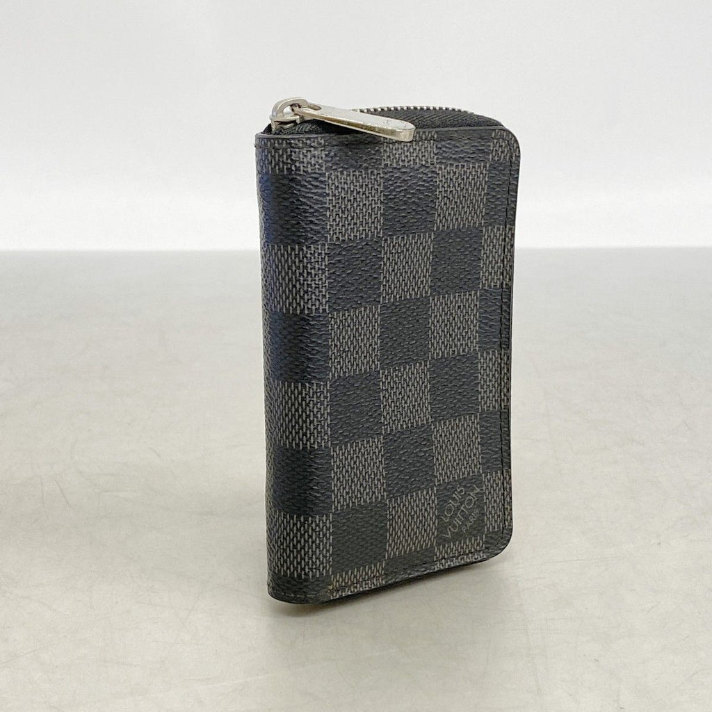 Louis Vuitton Coin Case Damier Graphite Zippy Purse Black — view 2
