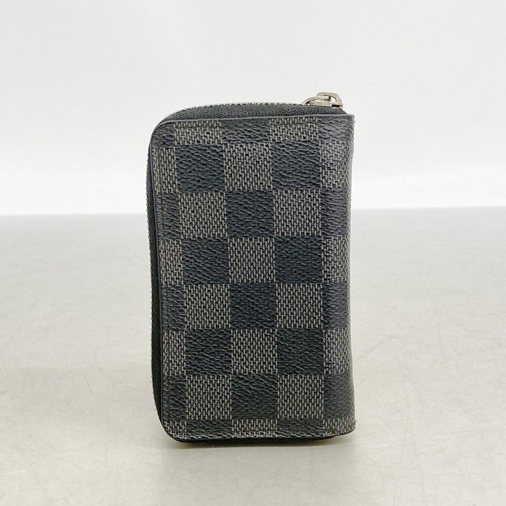 Louis Vuitton Coin Case Damier Graphite Zippy Purse Black — view 7
