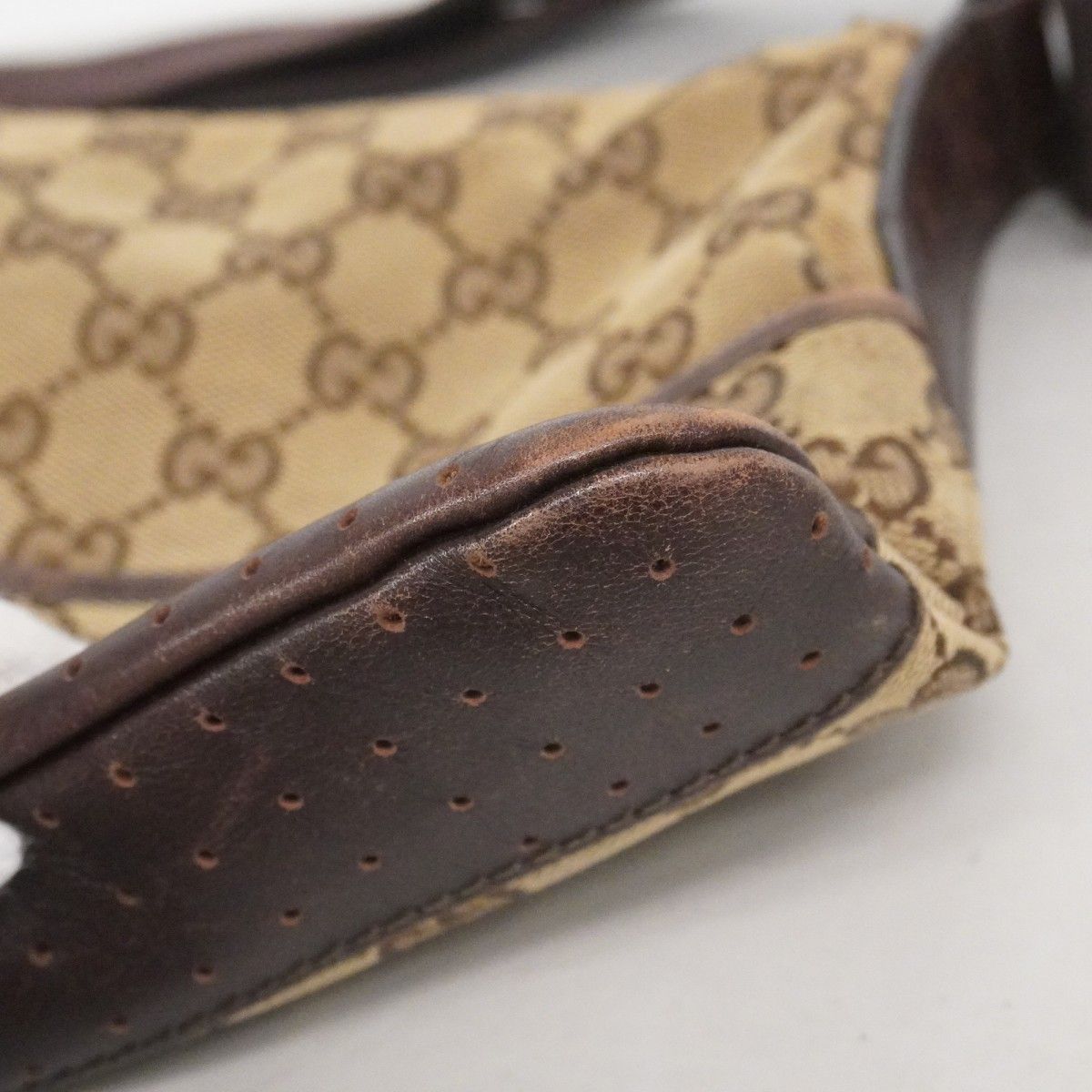 Gucci Shoulder Bag GG Canvas Beige Brown Silver — view 9