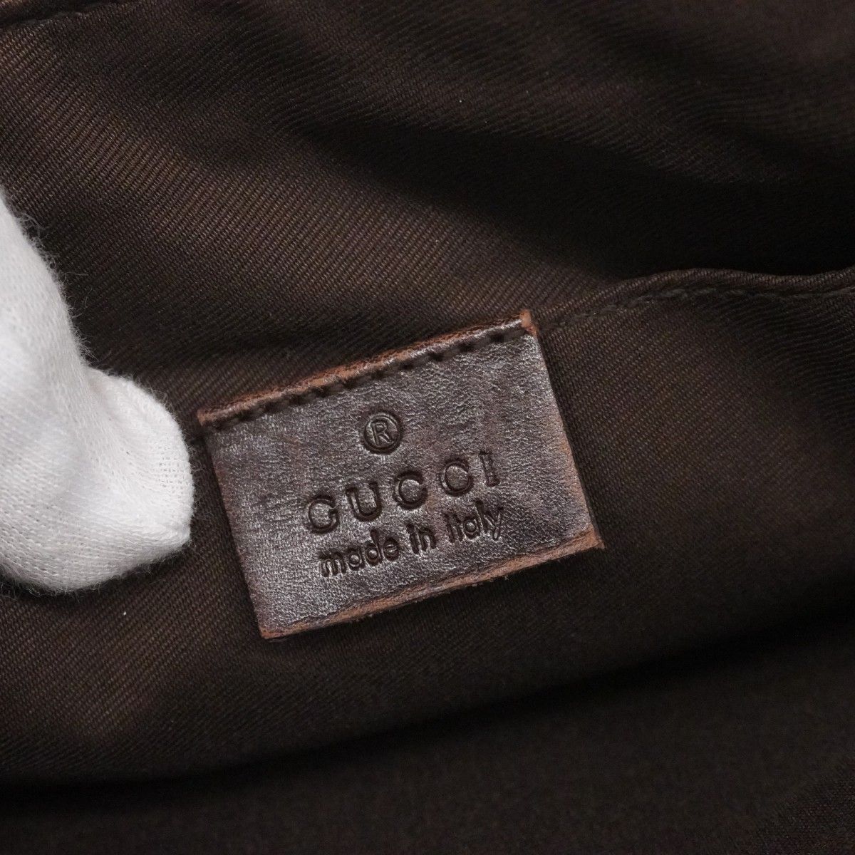 Gucci Shoulder Bag GG Canvas Beige Brown Silver — view 5