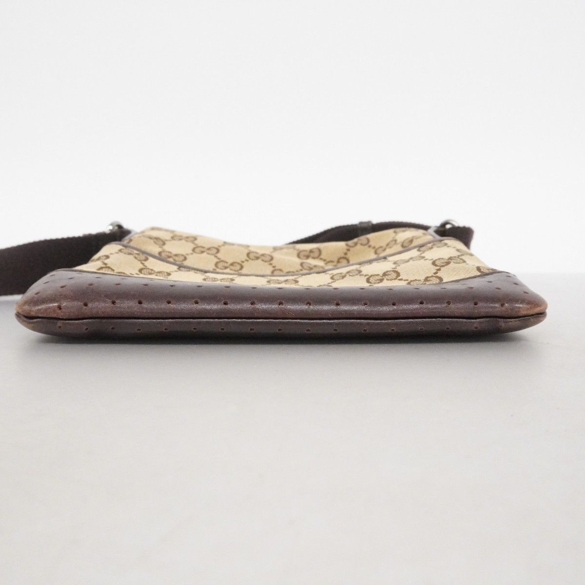 Gucci Shoulder Bag GG Canvas Beige Brown Silver — view 3