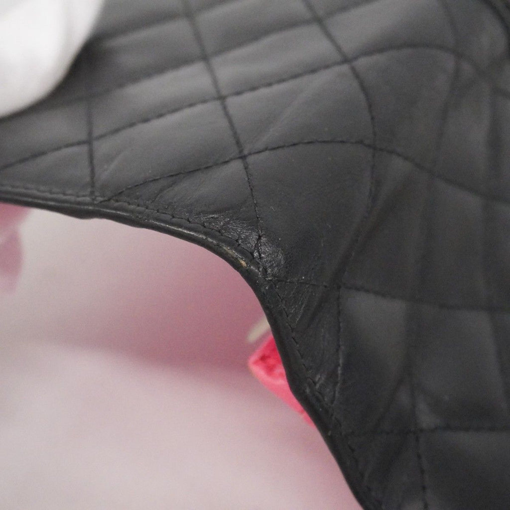 Chanel Wallet Cambon Lambskin Black Pink Silver — view 7