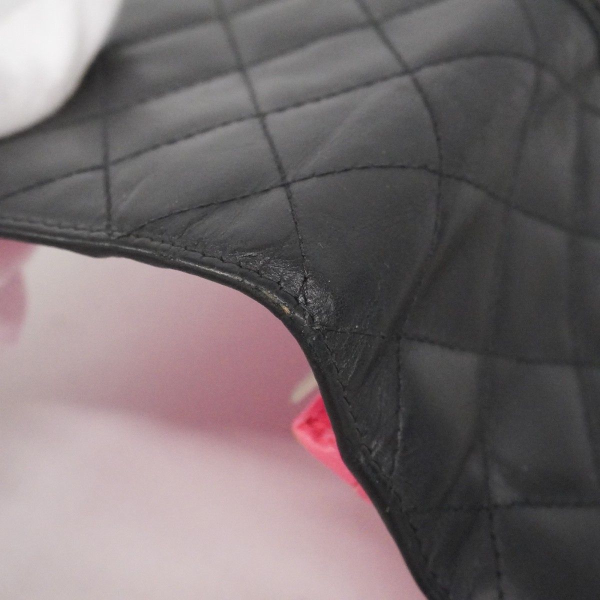 Chanel Wallet Cambon Lambskin Black Pink Silver — view 7