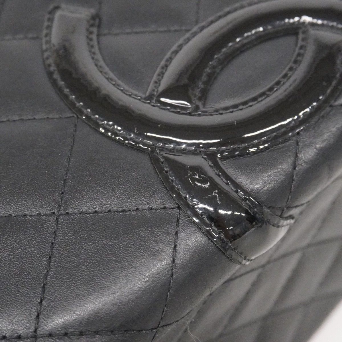 Chanel Wallet Cambon Lambskin Black Pink Silver — view 8