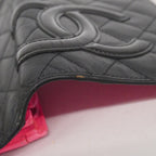 Chanel Wallet Cambon Lambskin Black Pink Silver — view 6
