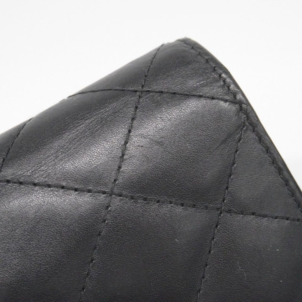 Chanel Wallet Cambon Lambskin Black Pink Silver — view 9