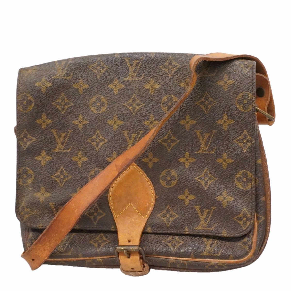 Louis Vuitton Shoulder Bag Monogram Cartouchiere GM Brown