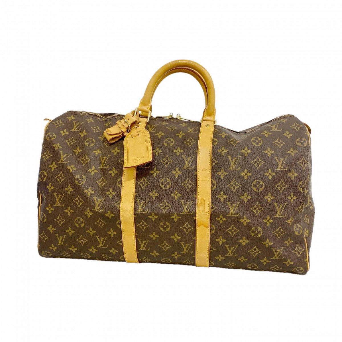 Louis Vuitton Boston Bag Monogram Keepall 50 Brown