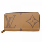 Louis Vuitton Wallet Monogram Giant Reverse Zippy Brown