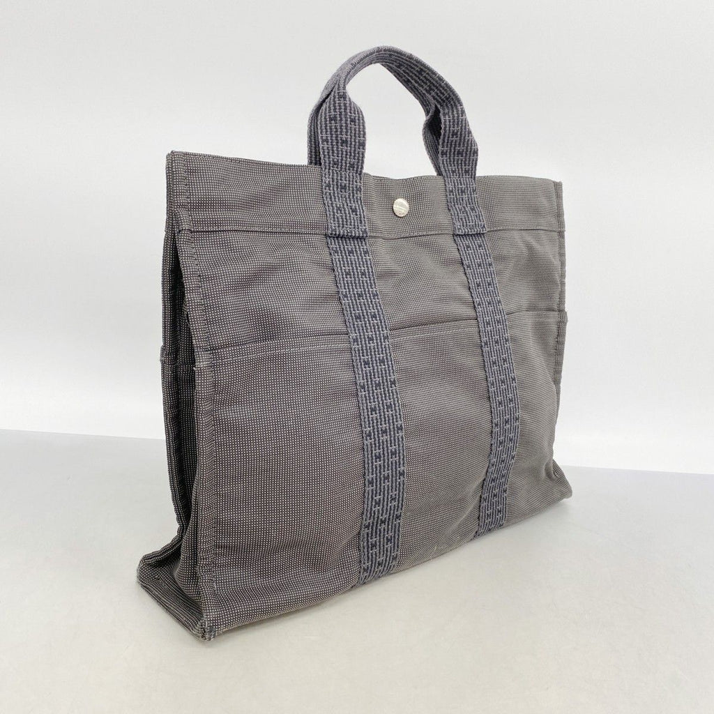 Hermes Tote Her Line MM Canvas Gray Silver — view 2