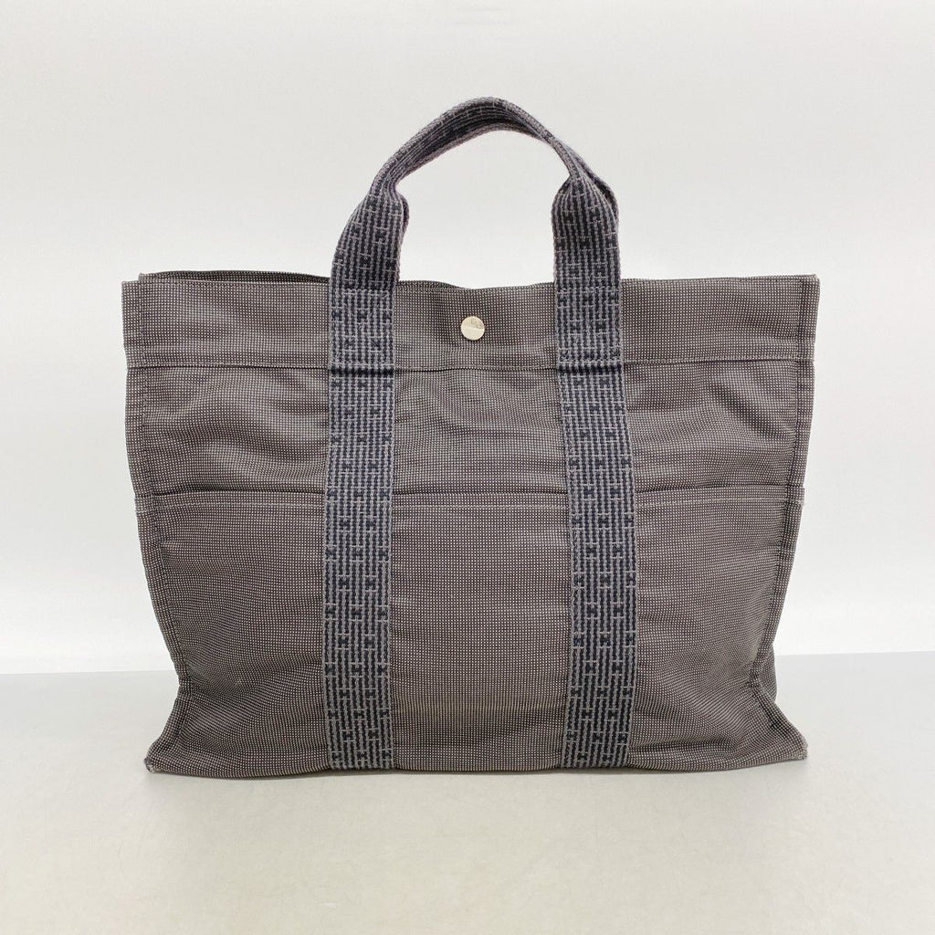 Hermes Tote Her Line MM Canvas Gray Silver — view 9