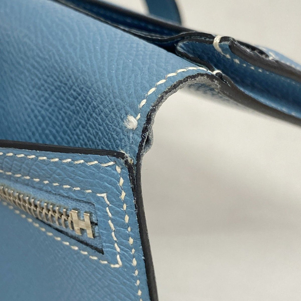 Hermes Wallet Bearn Souffle Veau Epsom Blue Jean Silver — view 6