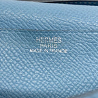 Hermes Wallet Bearn Souffle Veau Epsom Blue Jean Silver — view 4
