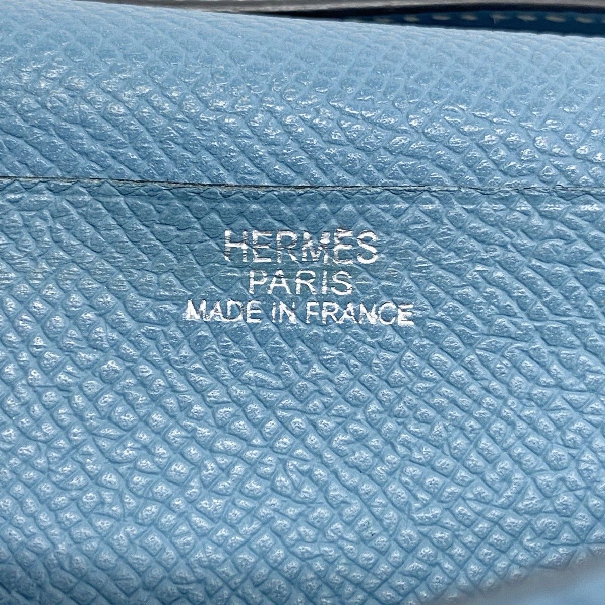 Hermes Wallet Bearn Souffle Veau Epsom Blue Jean Silver — view 4