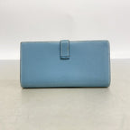 Hermes Wallet Bearn Souffle Veau Epsom Blue Jean Silver — view 9