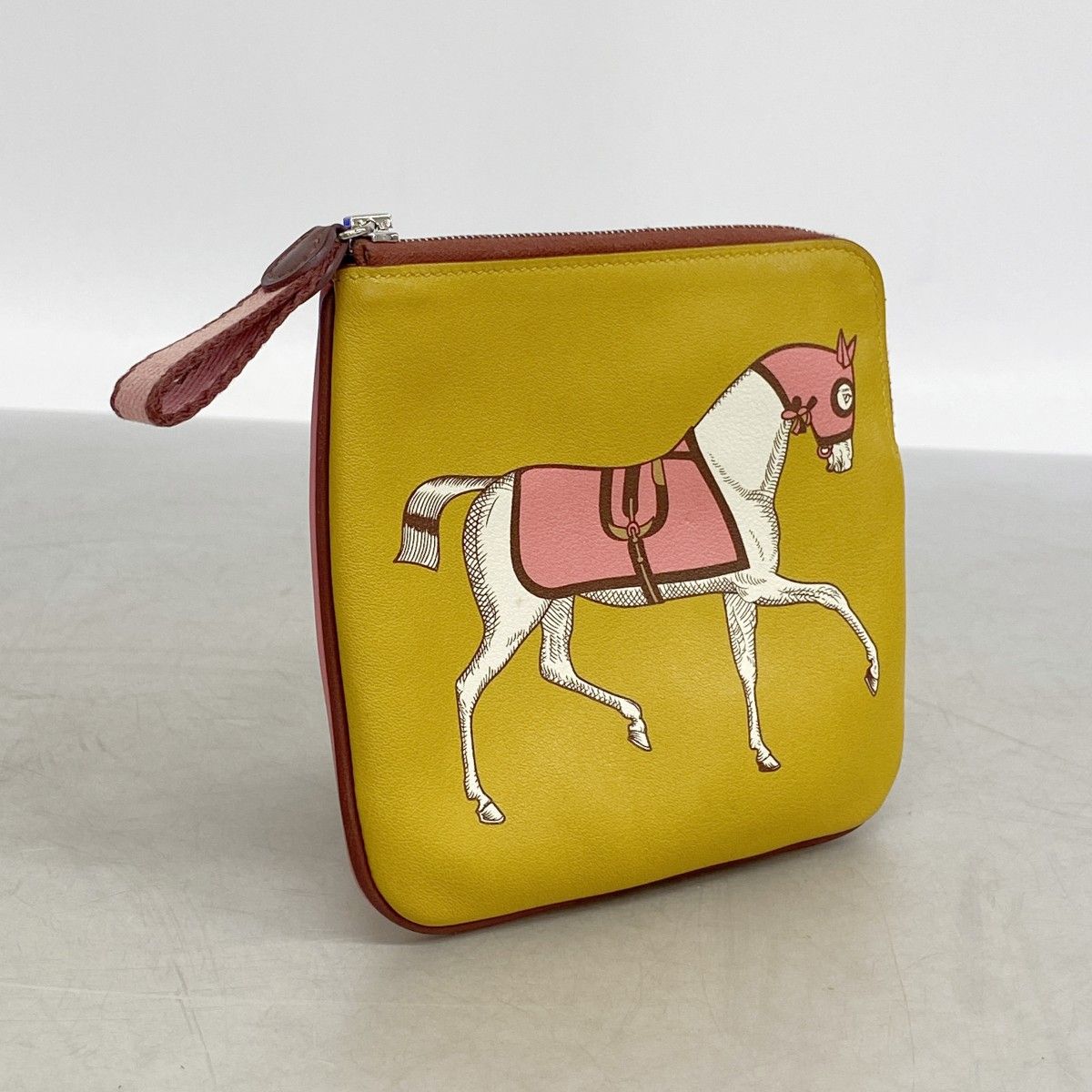 Hermes Pouch Carre Pocket Swift Joan Ambre Silver — view 2