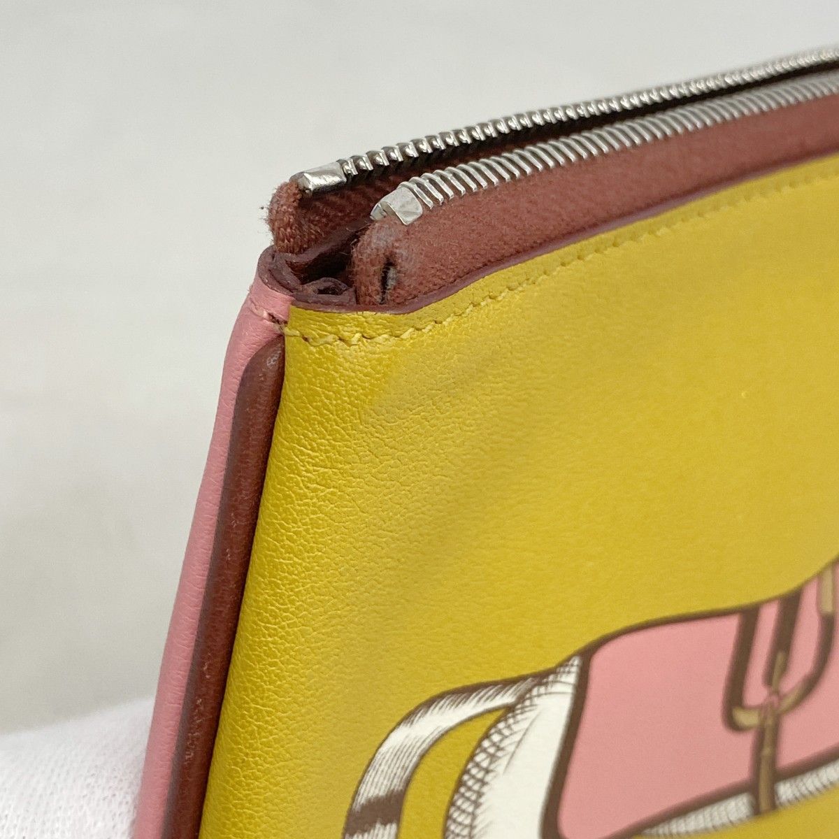 Hermes Pouch Carre Pocket Swift Joan Ambre Silver — view 6