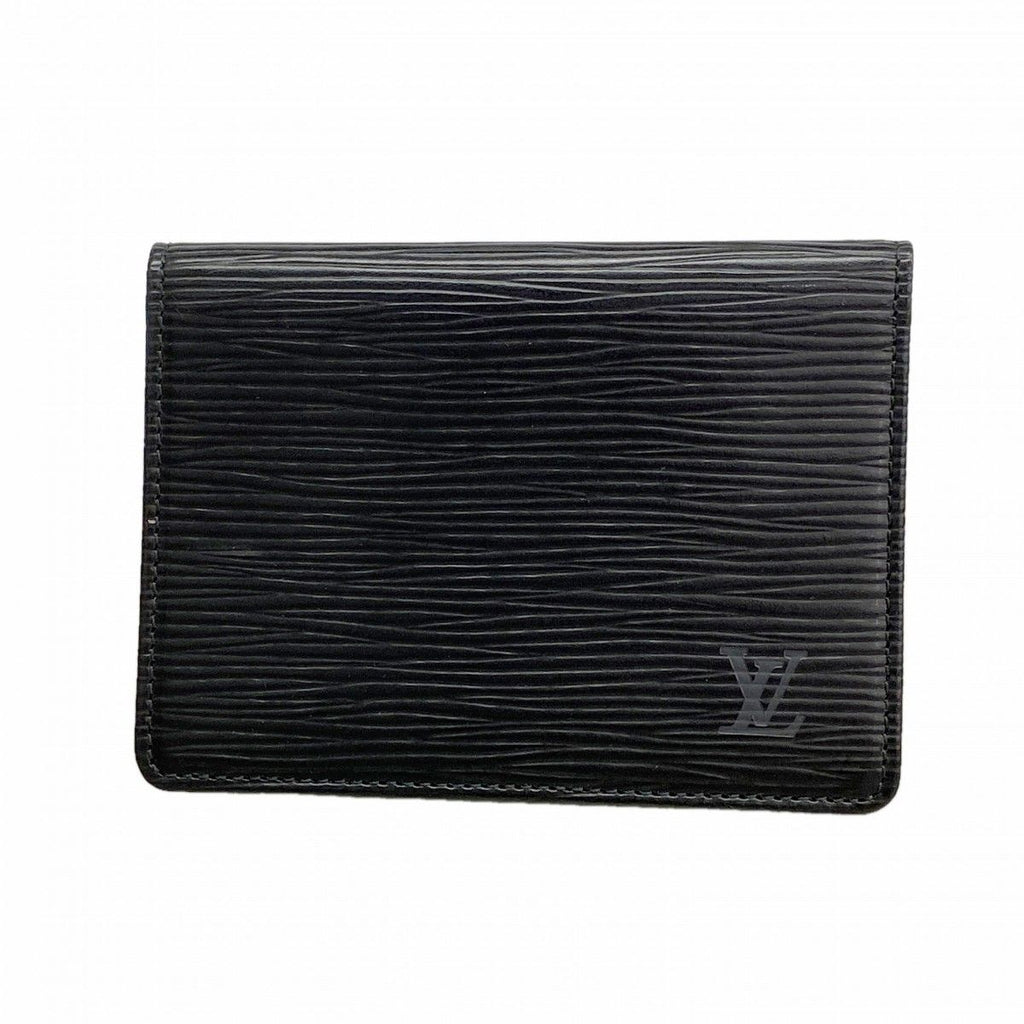 Louis Vuitton Card Case Epi Porte 2 Cult Vertical Noir