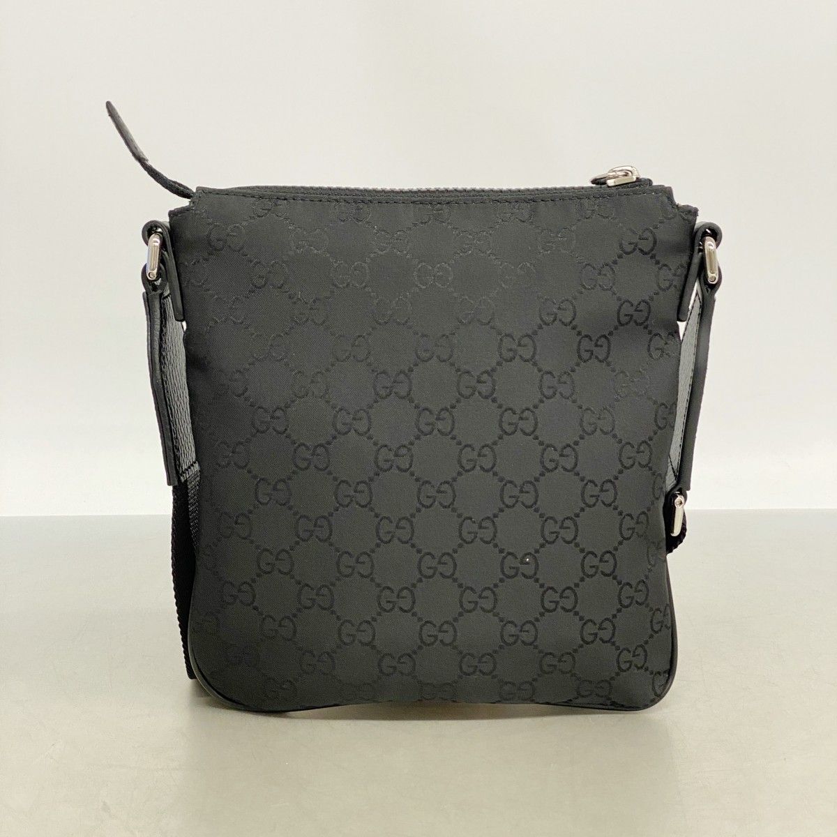 Gucci Shoulder Bag GG Nylon Black Silver — view 9