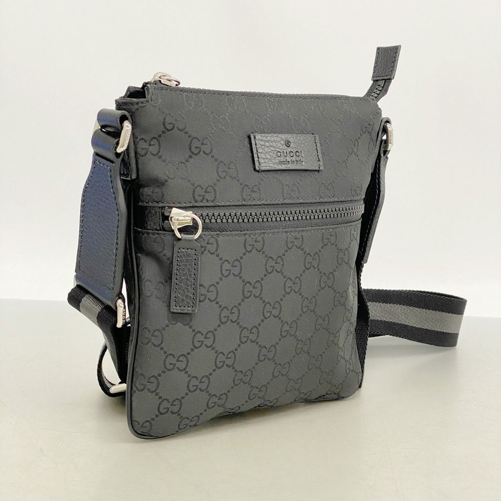Gucci Shoulder Bag GG Nylon Black Silver — view 2